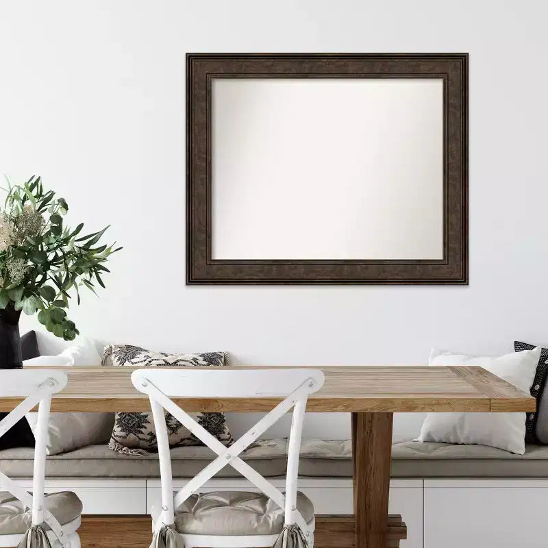 Specchio da Parete Rettangolare Bronzo, Non Bisellato, Stile Moderno