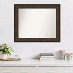 Specchio da Parete Rettangolare Bronzo, Non Bisellato, Stile Moderno