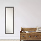 Specchio a muro/porta stretto grigio a figura intera, rettangolare, 1 persona, 17,5" x 51,5"