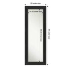 Specchio a parete/porta a figura intera con cornice rettangolare nera – 1 persona