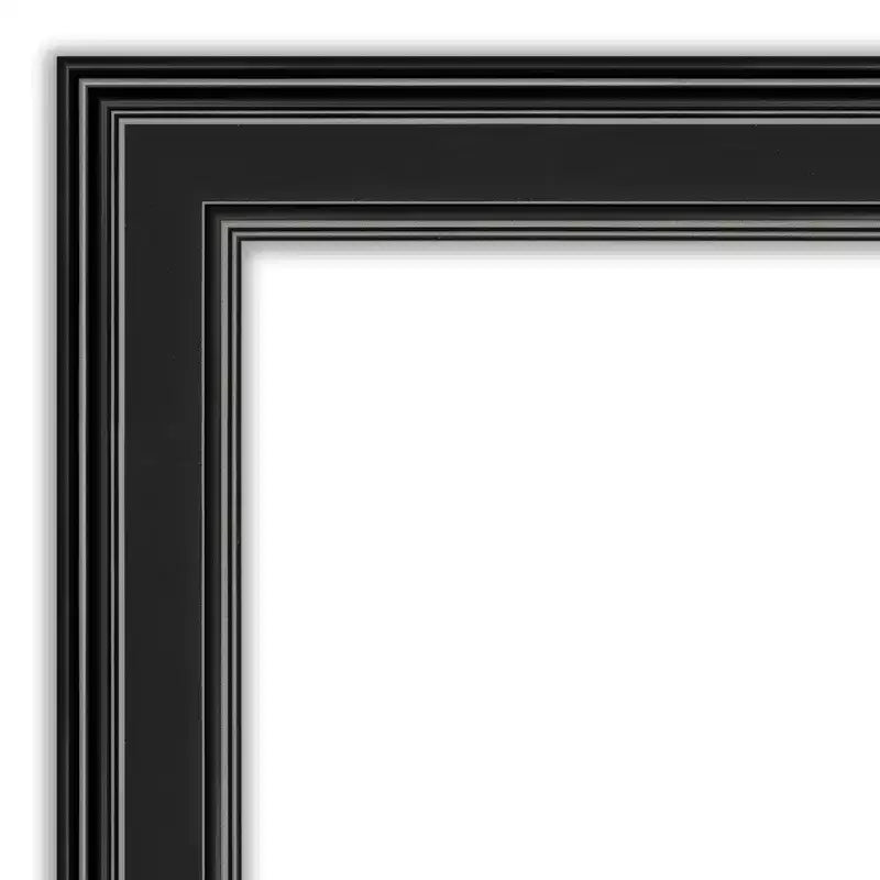 Specchio a parete/porta a figura intera con cornice rettangolare nera – 1 persona