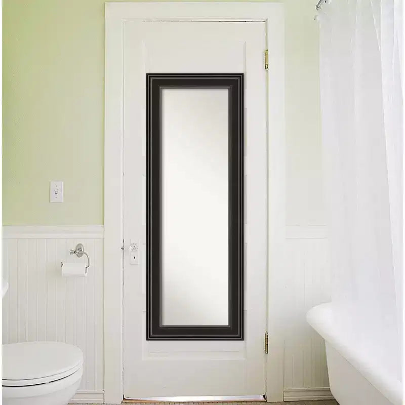 Specchio a parete/porta a figura intera con cornice rettangolare nera – 1 persona