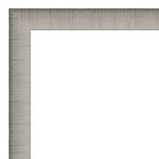 Specchio da Parete con Cornice, 78,7 cm x 63,5 cm, Peltro Spazzolato, Rettangolare, 1 Persona