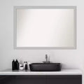 Specchio da parete rettangolare con cornice in legno argentato – Singolo, 38,5" x 26,5"