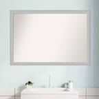 Specchio da parete rettangolare con cornice in legno argentato – Singolo, 38,5" x 26,5"
