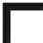 Specchio da parete rettangolare con cornice stretta nera, 32" x 26"