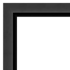 Specchio da parete rettangolare nero opaco – Con cornice, singolo, a parete