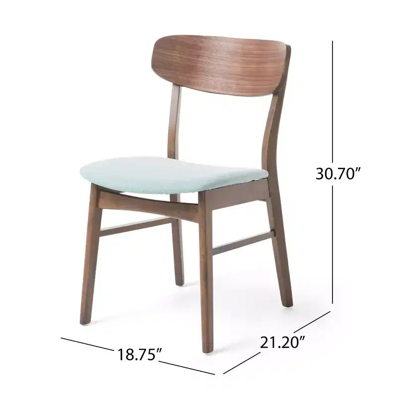 Set da pranzo 7 pezzi imbottito grigio, 6 posti, stile metà secolo