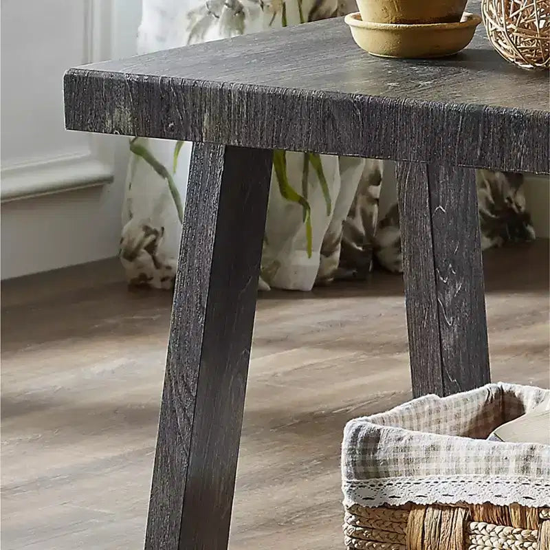 Tavolino rettangolare grigio con ripiano portaoggetti