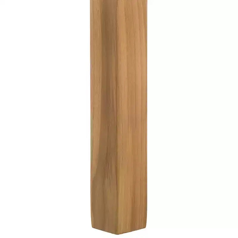 Sedia da pranzo senza braccioli in pelle bianca/color cognac – Struttura in teak, 1 posto