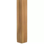 Sedia da pranzo senza braccioli in pelle bianca/color cognac – Struttura in teak, 1 posto