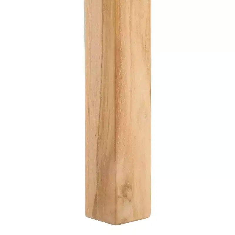 Sedia da pranzo senza braccioli in pelle bianca/color cognac – Struttura in teak, 1 posto