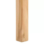 Sedia da pranzo senza braccioli in pelle bianca/color cognac – Struttura in teak, 1 posto