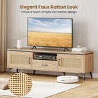 Mobile TV Boho in rovere, montaggio in 1 persona, adatto per TV fino a 65"
