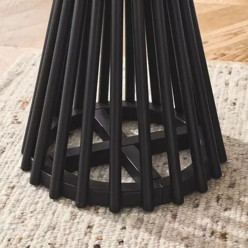 Tavolino tondo nero / noce – Singolo