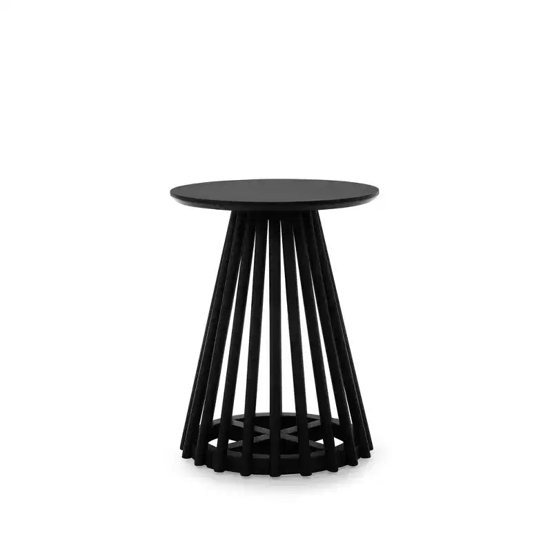 Tavolino tondo nero / noce – Singolo