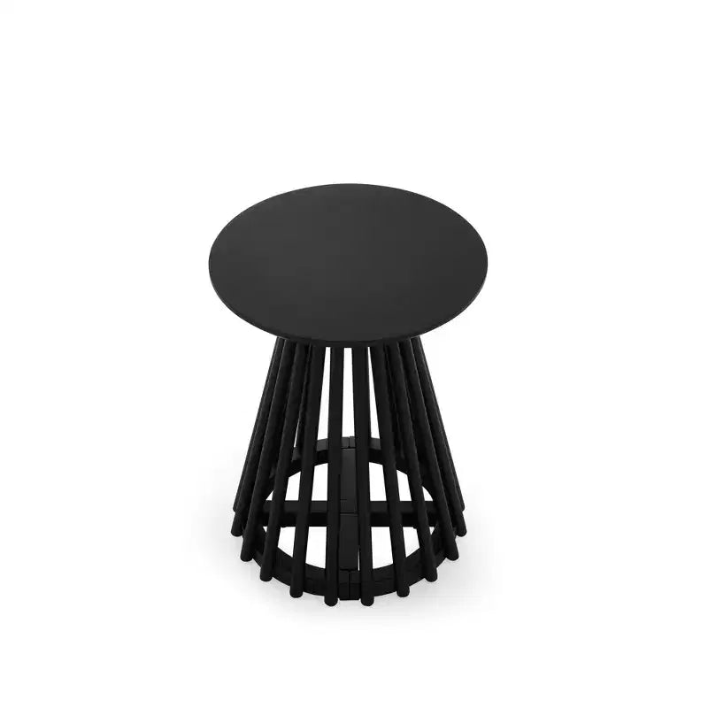 Tavolino tondo nero / noce – Singolo
