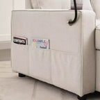 Divano angolare a L con letto estraibile e chaise longue reversibile, 4 posti
