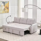 Divano angolare a L con letto estraibile e chaise longue reversibile, 4 posti