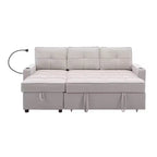 Divano angolare a L con letto estraibile e chaise longue reversibile, 4 posti