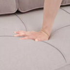 Divano angolare a L con letto estraibile e chaise longue reversibile, 4 posti