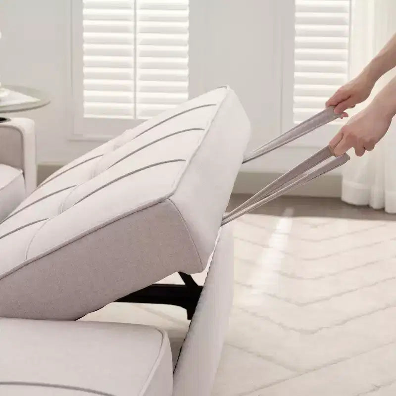 Divano angolare a L con letto estraibile e chaise longue reversibile, 4 posti