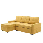 Divano angolare a L con letto estraibile e chaise longue reversibile, 4 posti
