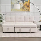 Divano angolare a L con letto estraibile e chaise longue reversibile, 4 posti