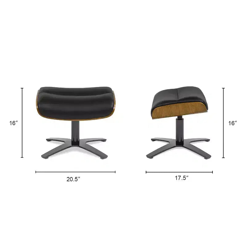 Pouf quadrato in pelle, monoposto