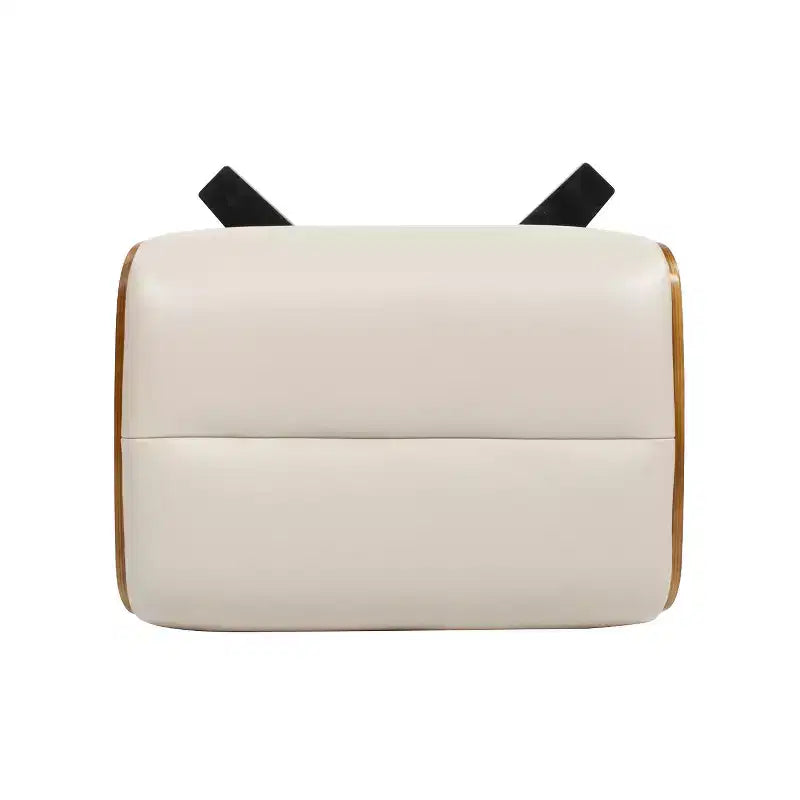 Pouf quadrato in pelle, monoposto