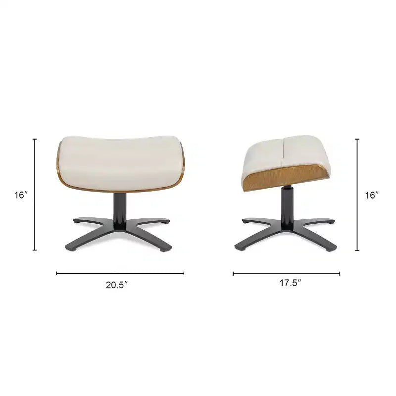 Pouf quadrato in pelle, monoposto