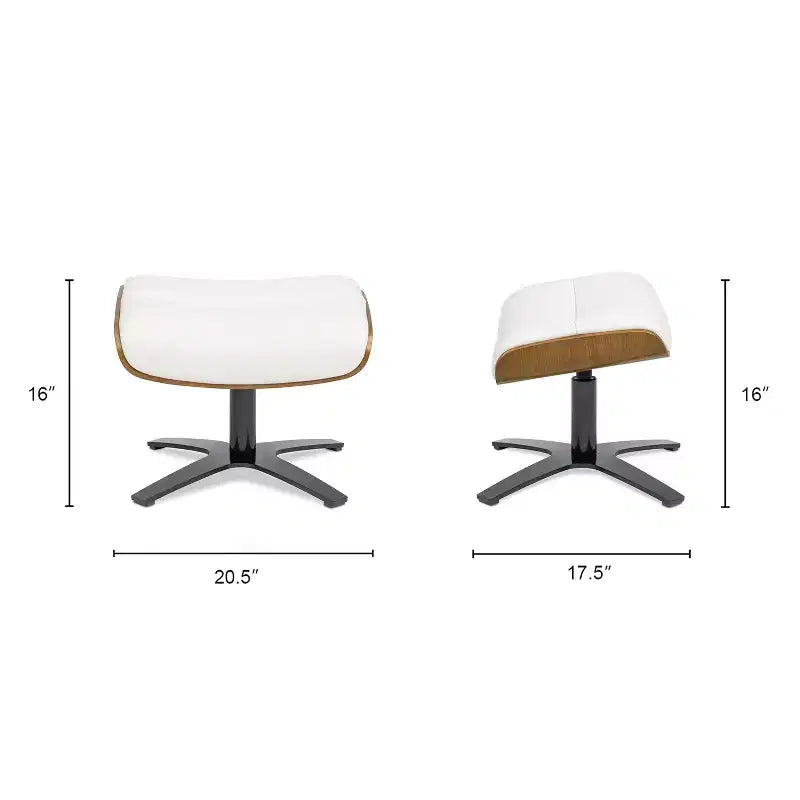 Pouf quadrato in pelle, monoposto