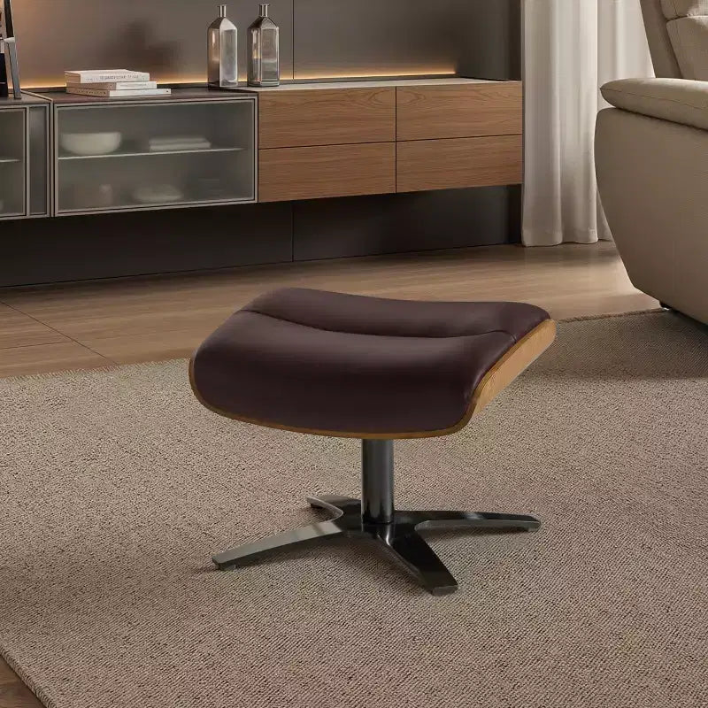 Pouf quadrato in pelle, monoposto