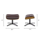 Pouf quadrato in pelle, monoposto