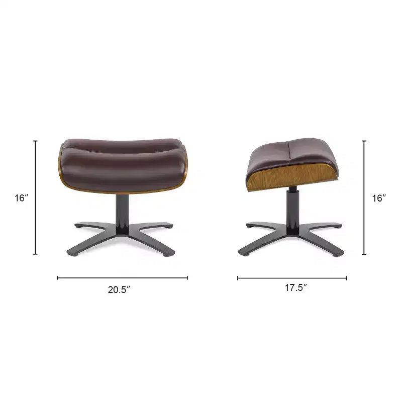 Pouf quadrato in pelle, monoposto