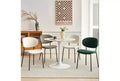 MAYEERTY Gray Boucle Fabric Dining Chairs Set of 4 with Metal Legs for Dining Room