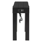 Tavolo consolle da 47" con cassetto e porte USB – Nero / Espresso / Naturale, 1 pezzo