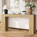 TUYOHW 63 Extra Long Console Table,Farmhouse Sofa Table,Narrow Entryway Table for Hallway,Living Room,Wood Accent Foyer Table,200lb Capacit