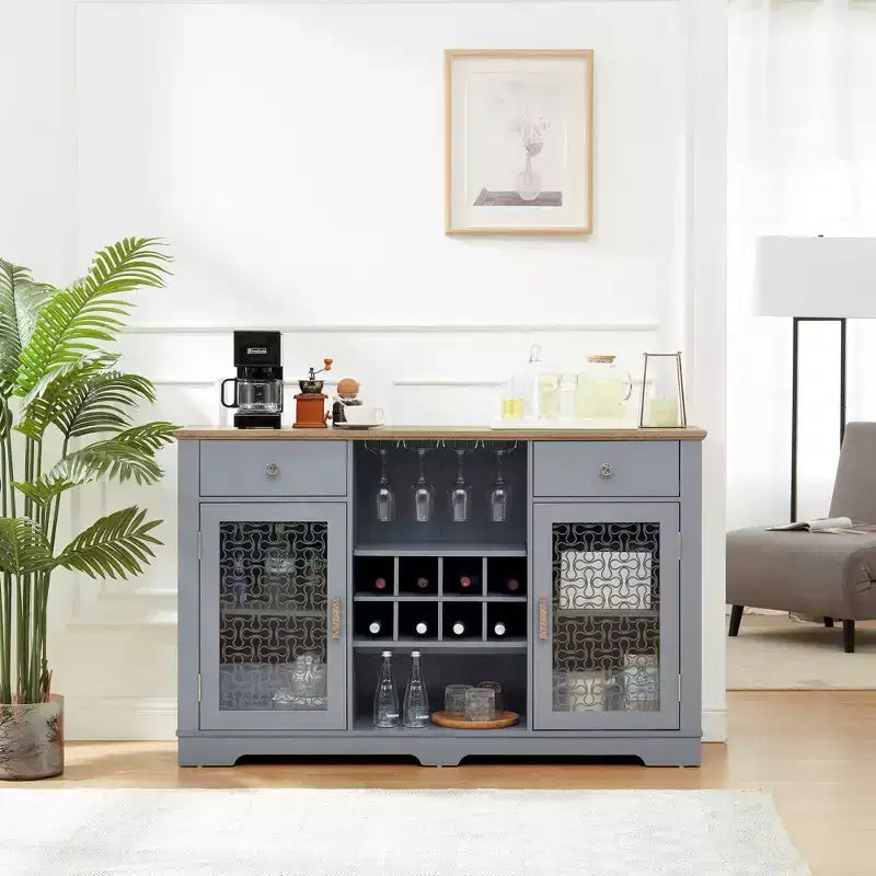 Mobile buffet marrone moderno, 2 ante 2 cassetti, Armadietto per 1 persona