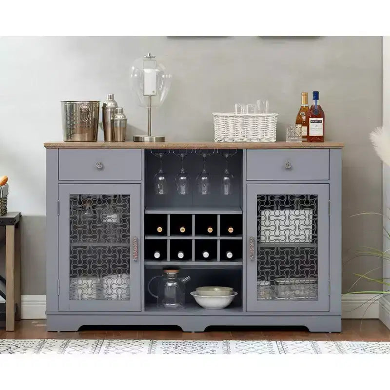 Mobile buffet marrone moderno, 2 ante 2 cassetti, Armadietto per 1 persona