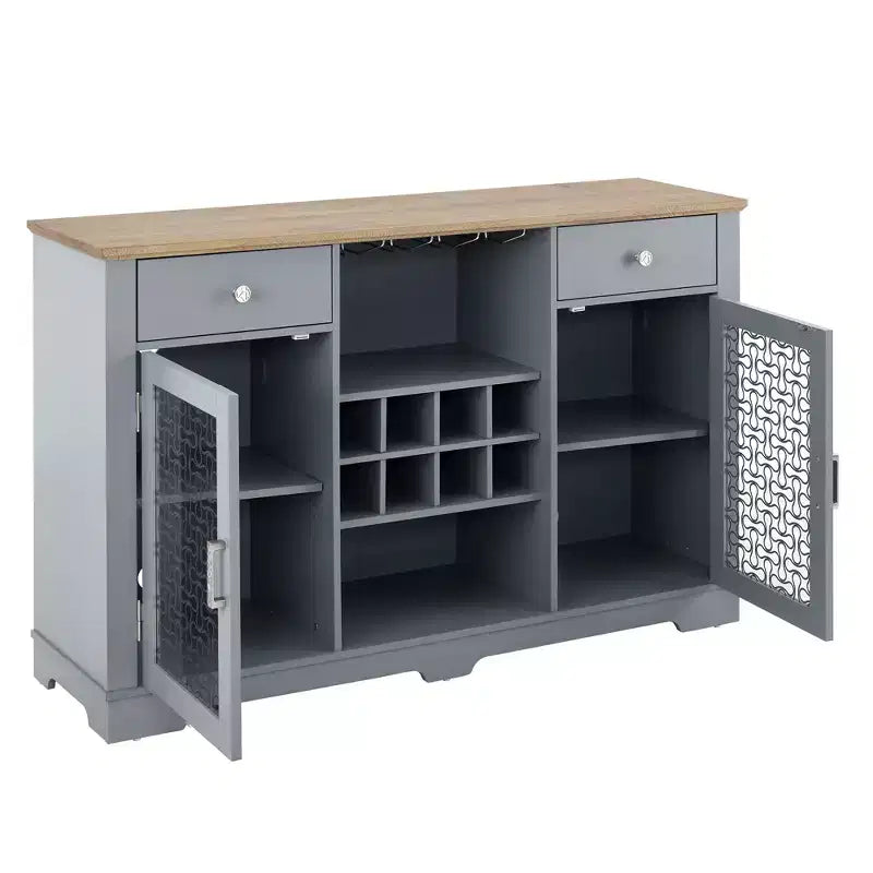 Mobile buffet marrone moderno, 2 ante 2 cassetti, Armadietto per 1 persona