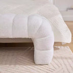Panca Pouf Tufted – Imbottita, Seduta Singola (Nero / Verde / Bianco)