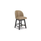 Sgabelli da bar girevoli marroni in similpelle ad altezza bancone, set da 2