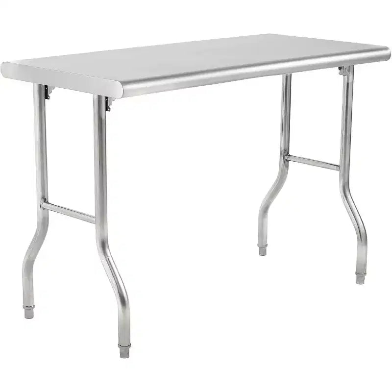 48x24 Inch Commercial Stainless Steel Folding Table | Heavy-Duty Prep Table for Restaurant, Catering & Home Kitchen