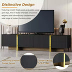Mobile porta TV moderno bianco/nero con armadietti e cassetti, adatto per TV fino a 80".