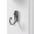 Mobile lavabo da parete bianco con specchio, cassetti e vani portaoggetti - 1 Persona