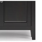 Mobile Contenitore da Ingresso con 2 Cassetti e Ante Doppie – Nero / Marrone / Bianco, 1 Adulto
