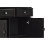 Mobile Contenitore da Ingresso con 2 Cassetti e Ante Doppie – Nero / Marrone / Bianco, 1 Adulto