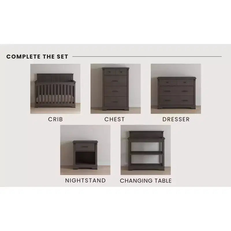 Comodino a 1 cassetto – Coach Cherry / Dapper Gray, Per bambini e neonati