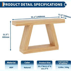 Tavolino Consolle a 2 Ripiani, Stile Trapezoidale, Marrone/Grigio e Marrone/Naturale, Assemblaggio 1 Persona